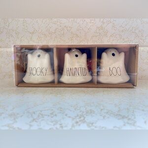 Rae Dunn Mini Set of Ghost figurines boo spooky haunted LL Halloween 2022